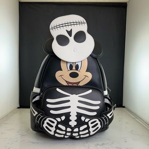 Disney Mickey Mouse Skeleton Loungefly Mini Backpack